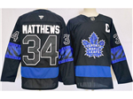Personalized Toronto Maple Leafs #34 Auston Matthews 2024 Black Alternate Jersey