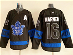 Personalized Toronto Maple Leafs #16 Mitchell Marner Black Alternate Reversible Jersey