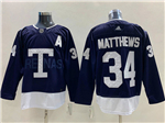 Personalized Toronto Maple Leafs #34 Auston Matthews Navy 2022 Heritage Classic Jersey