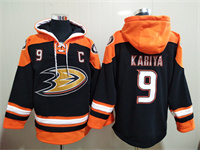 Personalized Men’s Anaheim Ducks #9 Paul Kariya Stitched Black Hoodie