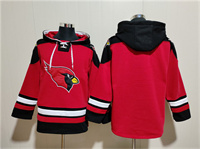 Personalized Men’s Arizona Cardinals Blank Red Ageless Must-Have Lace-Up Pullover Hoodie