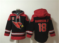 Personalized Men’s Arizona Cardinals #18 Marvin Harrison Jr. Black Ageless Must-Have Lace-Up Pullover Hoodie