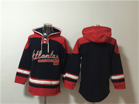 Personalized Men’s Atlanta Braves Blank Black Red Ageless Must-Have Lace-Up Pullover Hoodie