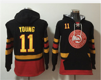 Personalized Men’s Atlanta Hawks #11 Trae Young NEW Black Pocket Stitched NBA Pullover Hoodie