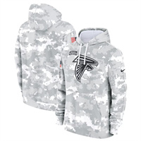 Personalized Men’s Atlanta Falcons 2024 Arctic Camo Salute To Service Club Fleece Pullover Hoodie