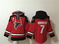 Personalized Men’s Atlanta Falcons #7 Bijan Robinson Red Ageless Must-Have Lace-Up Pullover Hoodie