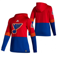 Personalized St. Louis Blues Blank Reverse Retro Pullover Hoodie Red