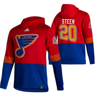 Personalized St. Louis Blues #20 Alexander Steen Reverse Retro Pullover Hoodie Red