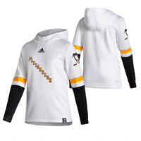 Personalized Pittsburgh Penguins Blank Reverse Retro Pullover Hoodie White