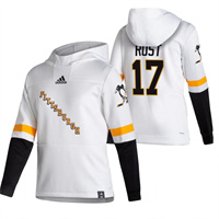 Personalized Pittsburgh Penguins #17 Bryan Rust Reverse Retro Pullover Hoodie White