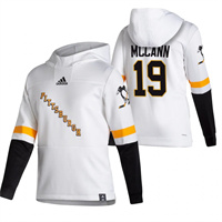 Personalized Pittsburgh Penguins #19 Jared Mccann Reverse Retro Pullover Hoodie White