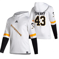 Personalized Pittsburgh Penguins #43 Conor Sheary Reverse Retro Pullover Hoodie White