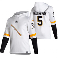 Personalized Pittsburgh Penguins #5 Mike Matheson Reverse Retro Pullover Hoodie White