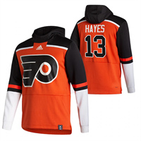 Personalized Philadelphia Flyers #13 Kevin Hayes Reverse Retro Pullover Hoodie Orange