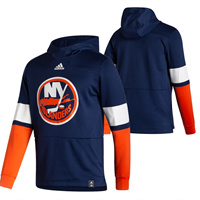 Personalized New York Islanders Blank Reverse Retro Pullover Hoodie Navy