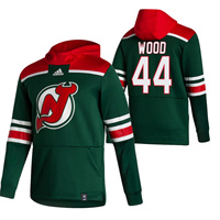 Personalized New Jersey Devils #44 Miles Wood Reverse Retro Pullover Hoodie Green