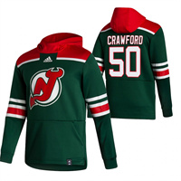 Personalized New Jersey Devils #50 Corey Crawford Reverse Retro Pullover Hoodie Green