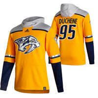 Personalized Nashville Predators #95 Matt Duchene Reverse Retro Pullover Hoodie Gold