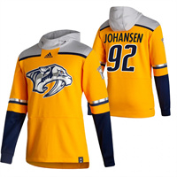 Personalized Nashville Predators #92 Ryan Johansen Reverse Retro Pullover Hoodie Gold