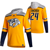 Personalized Nashville Predators #24 Jarred Tinordi Reverse Retro Pullover Hoodie Gold