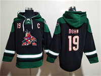 Personalized Men’s Arizona Coyotes #19 Shane Doan Black Green Ageless Must-Have Lace-Up Pullover Hoodie