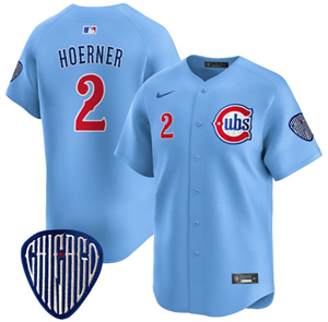 Personalized Men’s Chicago Cubs Blue Alternate Premier Limited Jersey All Stitched Blue #2 Nico Hoerner