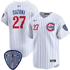 Personalized Men’s Chicago Cubs Blue Alternate Premier Limited Jersey All Stitched Pinstripe Seiya Suzuki