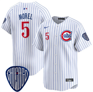 Personalized Men’s Chicago Cubs Blue Alternate Premier Limited Jersey All Stitched Pinstripe Christopher Morel