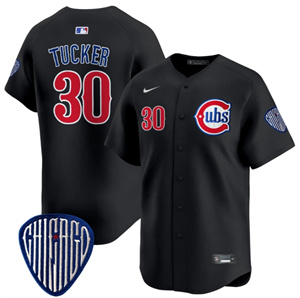 Personalized Men’s Chicago Cubs Blue Alternate Premier Limited baseball Jersey All Stitched Black #30 Kyle Tucker