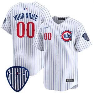 Personalized Custom Men’s Chicago Cubs Blue Alternate Premier Limited Jersey All Stitched Pinstripe