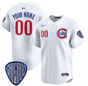 Personalized Custom Men’s Chicago Cubs Blue Alternate Premier Limited baseball Jersey All Stitched White
