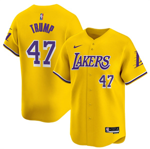 Personalized Men’s Los Angeles Lakers Icon D.Trum #47 Baseball Jersey