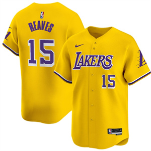 Personalized Men’s Los Angeles Lakers Icon Austin Reaves #15 Baseball Jersey