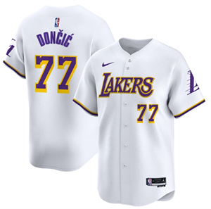 Personalized Men’s Los Angeles Lakers Association Luka Doncic #77 Baseball Jersey