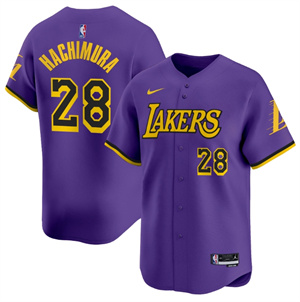 Personalized Men’s Los Angeles Lakers Statement Rui Hachimura #28 Baseball Jersey