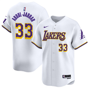 Personalized Men’s Los Angeles Lakers Association Kareem Abdul-Jabbar #33 Baseball Jersey