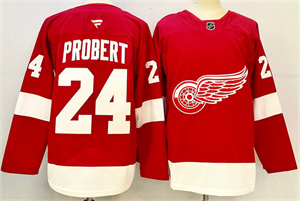 Personalized Men’s Detroit Red Wings #24 Bob Probert Red 2024-25 Stitched Jersey