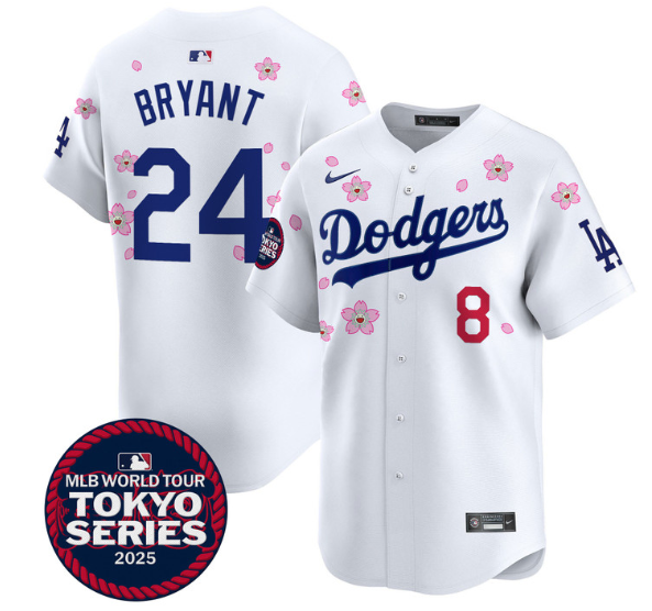 Personalized Men’s Dodgers Tokyo Series 2025 Premier Limited Jersey Stitched Kobe Bryant #24