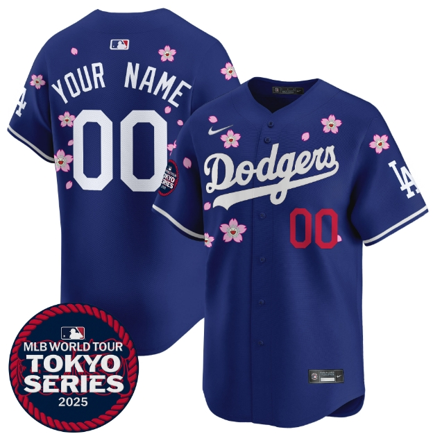 Personalized Dodgers Tokyo Series 2025 Premier Limited Jersey Stitched Royal