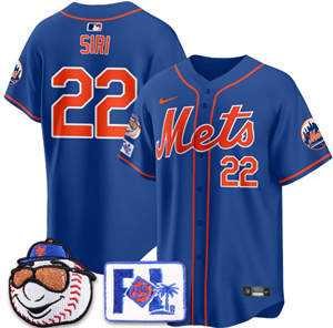 Personalized Men’s New York Mets 2025 Spring Training Jersey All Stitched Royal Jose Siri #22