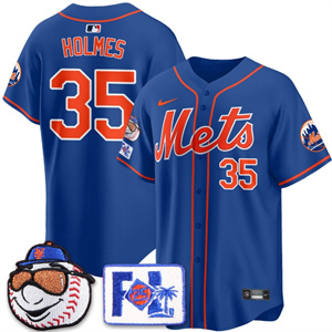 Personalized Men’s New York Mets 2025 Spring Training Jersey All Stitched Royal Clay Holmes #35