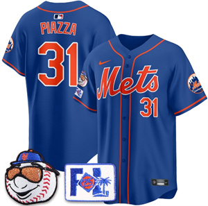 Personalized Men’s New York Mets 2025 Spring Training Jersey All Stitched Royal Mike Piazza #31