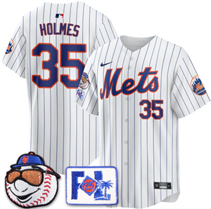 Personalized Men’s New York Mets 2025 Spring Training Jersey All Stitched White Clay Holmes #35