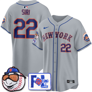 Personalized New York Mets 2025 Spring Training BASEBALL Jersey All Stitched Gray Jose Siri #22
