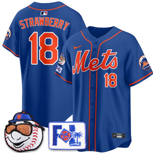 Personalized Men’s New York Mets 2025 Spring Training Jersey All Stitched Royal Darryl Strawberry #18