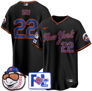 Personalized Men’s New York Mets Blue Road 2025 Spring Training Jersey All Stitched Jose Siri #22 Juan soto