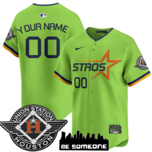 Personalized Custom NameNumber Houston Astros 2025 City Connect Premier Limited Jersey All Stitched green