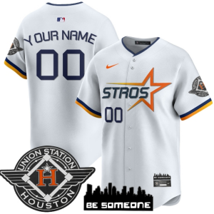 Personalized Custom NameNumber Houston Astros 2025 City Connect Premier Limited Jersey All Stitched White
