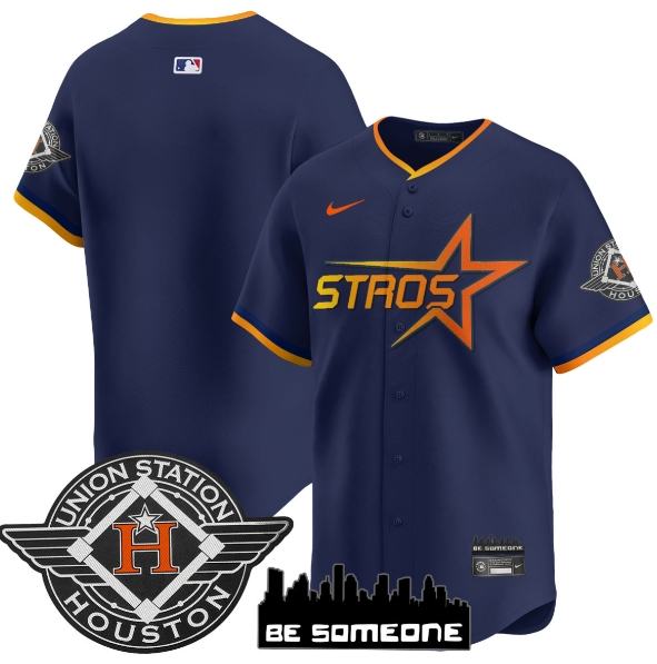 Personalized Men’s Houston Astros 2025 City Connect Premier Limited Jersey All Stitched Navy