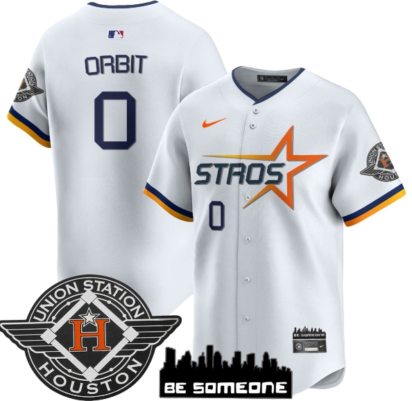 Personalized Men’s Houston Astros 2025 City Connect Premier Limited Jersey All Stitched White Orbit #0